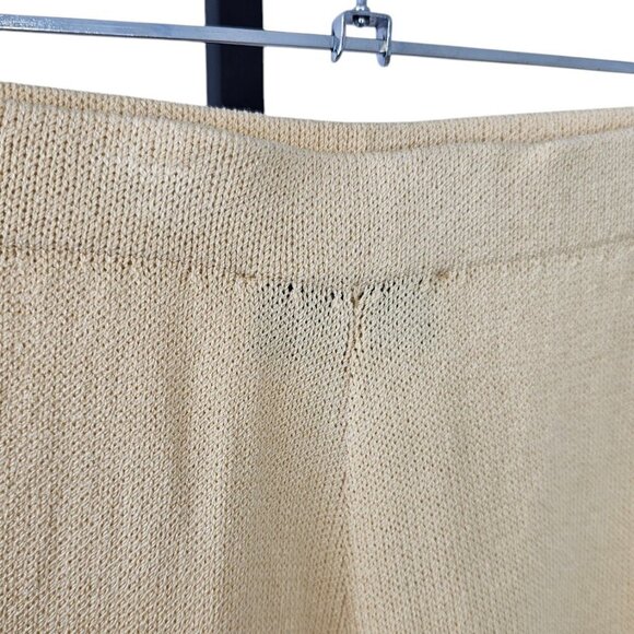 St. John Evening Womens High Waist Santana Knit, Split Bottom Wide Leg Pants, 2 - Picture 6 of 12
